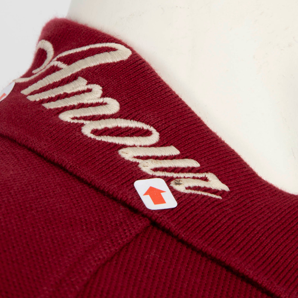 Gucci Red Embroidered Collar Polo T-Shirt