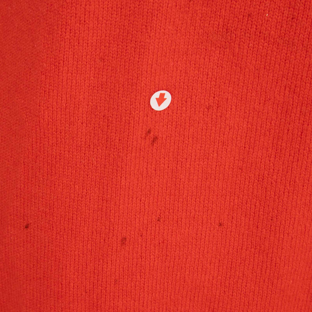 Johnston of Elgin Orange Cashmere Knit Sweater