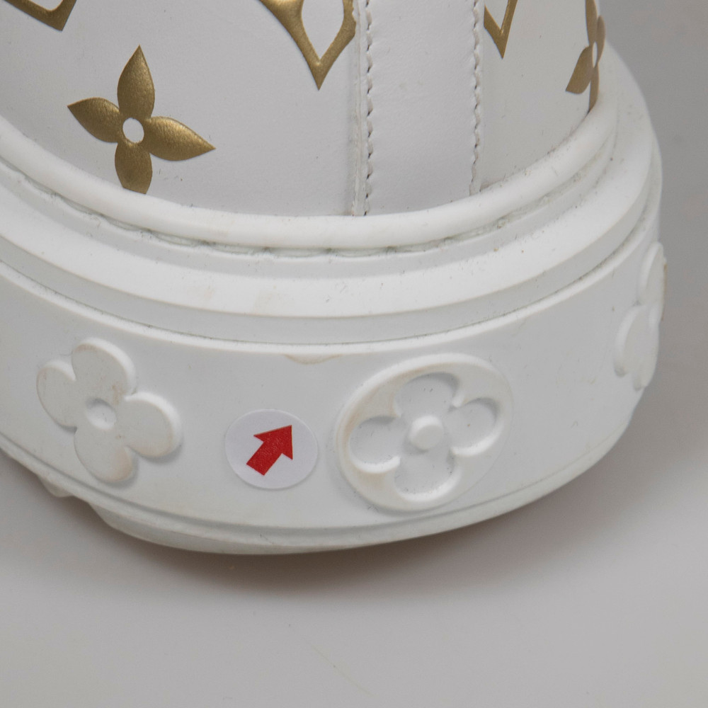 Louis Vuitton White & Gold Time Out Trainers