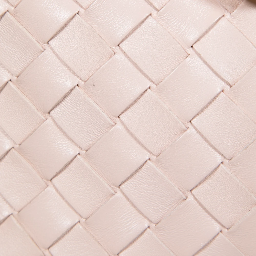 Bottega Veneta Pink Intrecciato Andiamo Small Bag