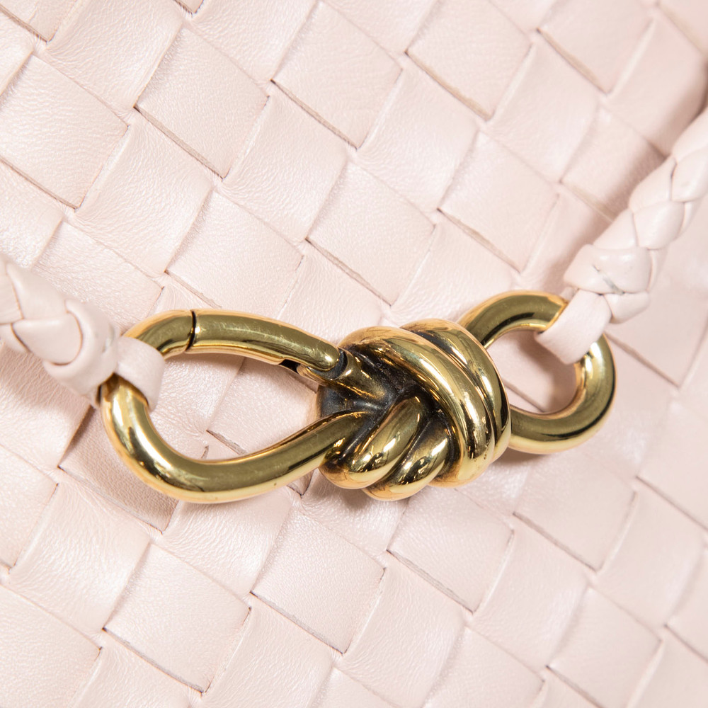 Bottega Veneta Pink Intrecciato Andiamo Small Bag