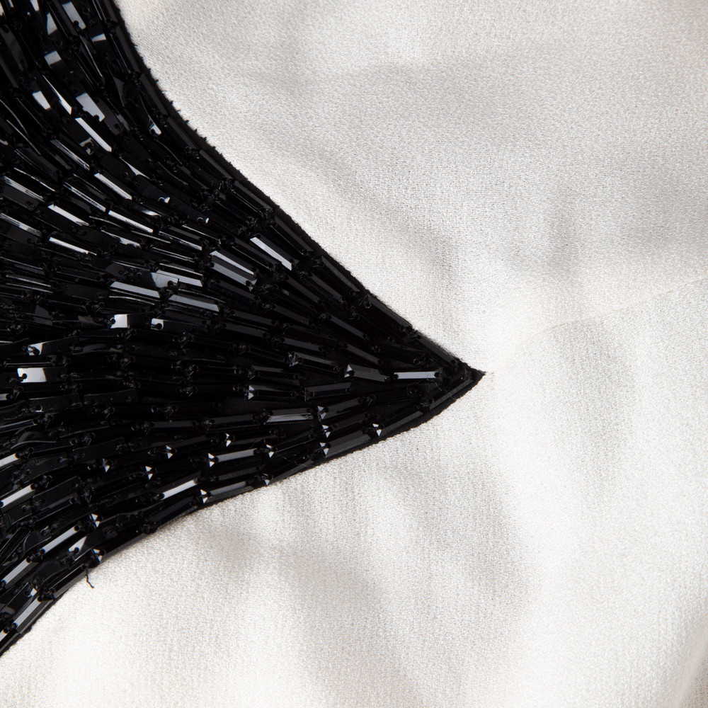 Escada Two Tone Embellished Panels Dress