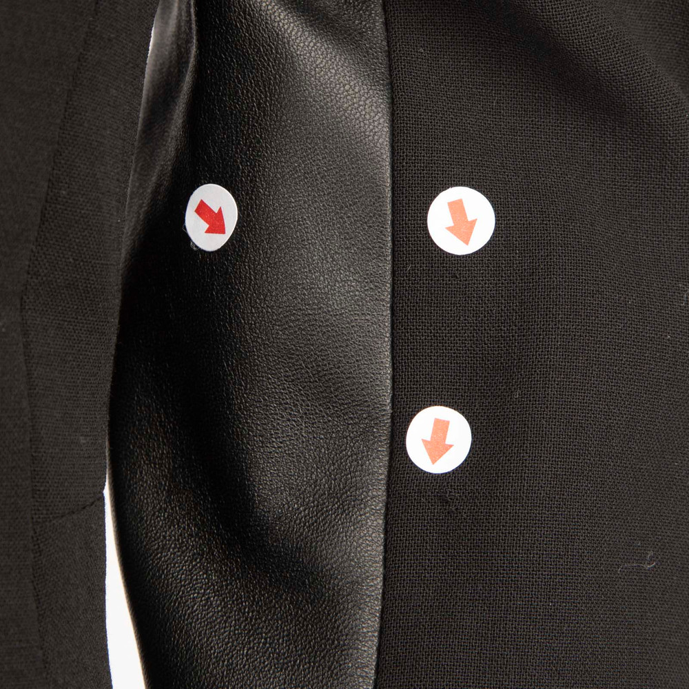 Fendi Black Wool Leather Sleeves Blazer