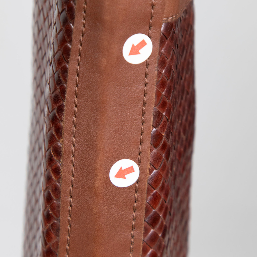 Ludwig Reiter Brown Woven Leather Knee High Boots