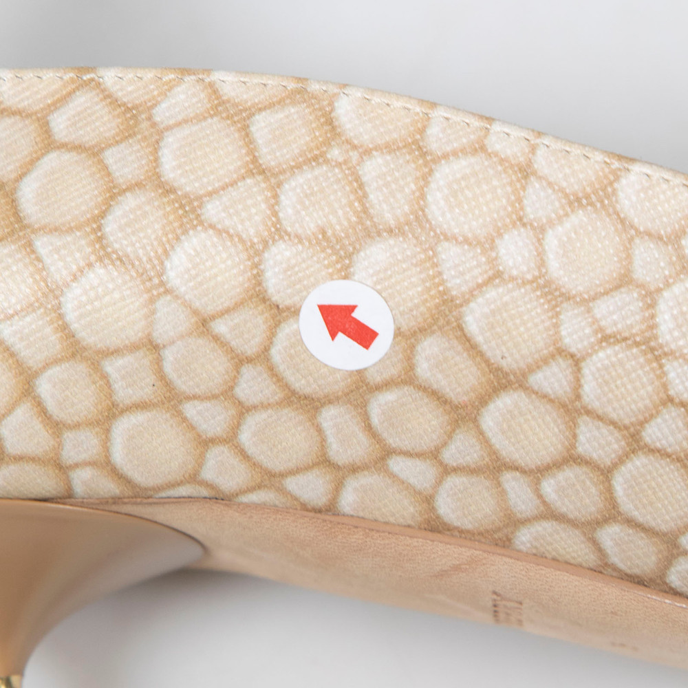 Burberry Beige Abstract Pattern Pumps