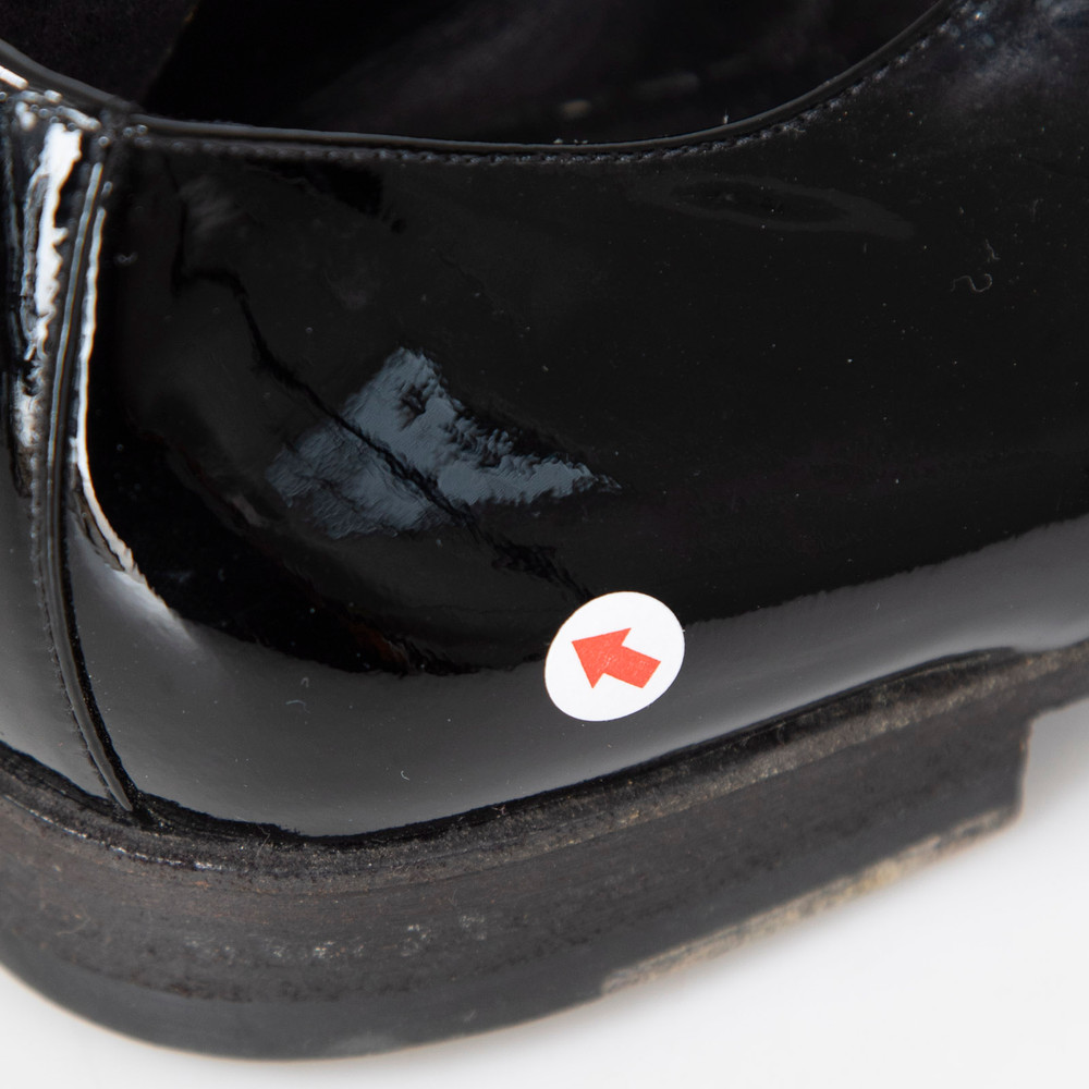 Burberry Black Patent Lace Tie Loafers