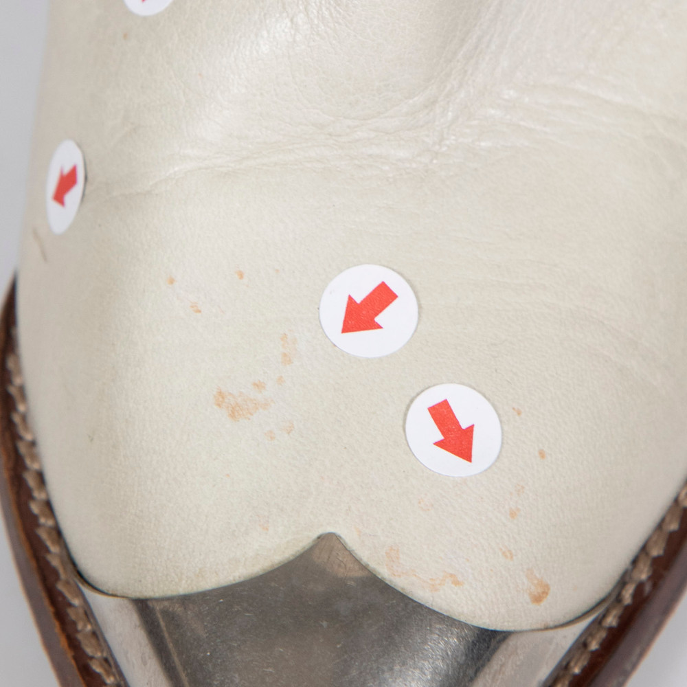 Isabel Marant Ecru Leather Cowboy Boots