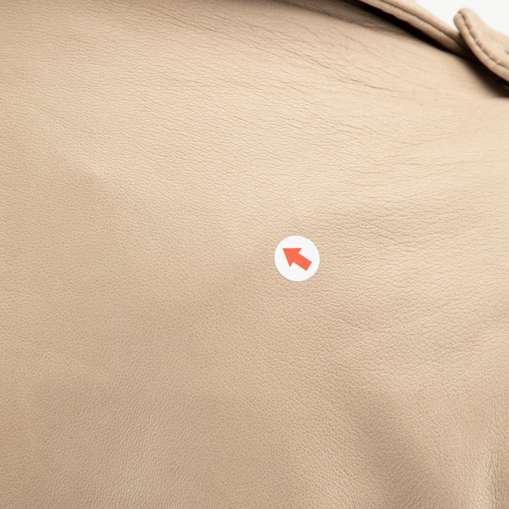 Iro Beige Leather Biker Jacket