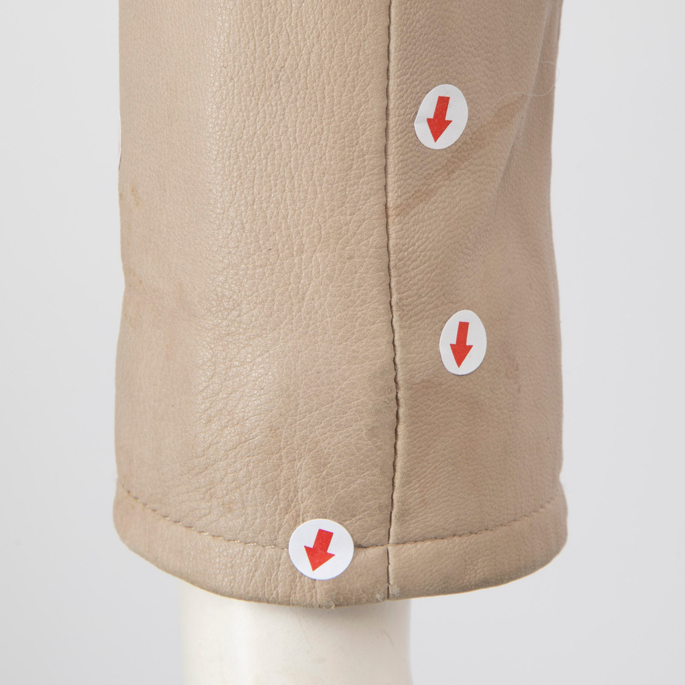 Iro Beige Leather Biker Jacket