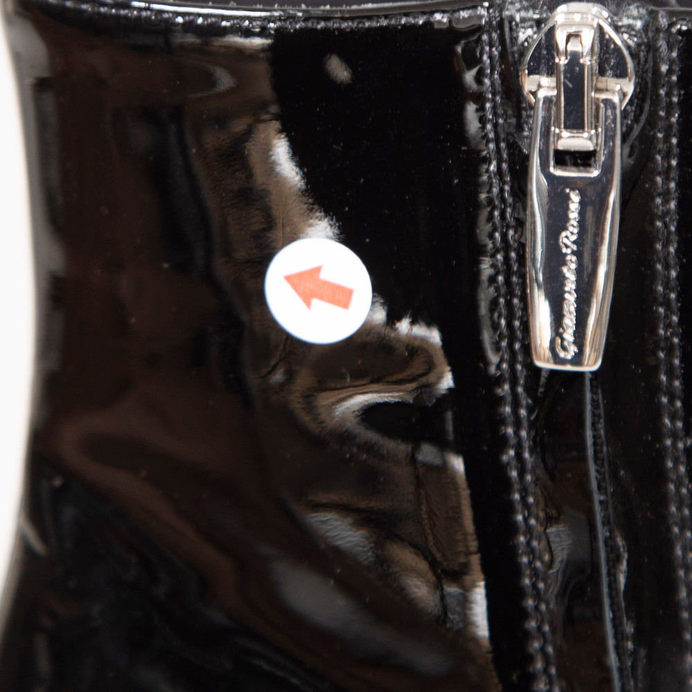 Gianvito Rossi Black Patent Leather Heeled Boots