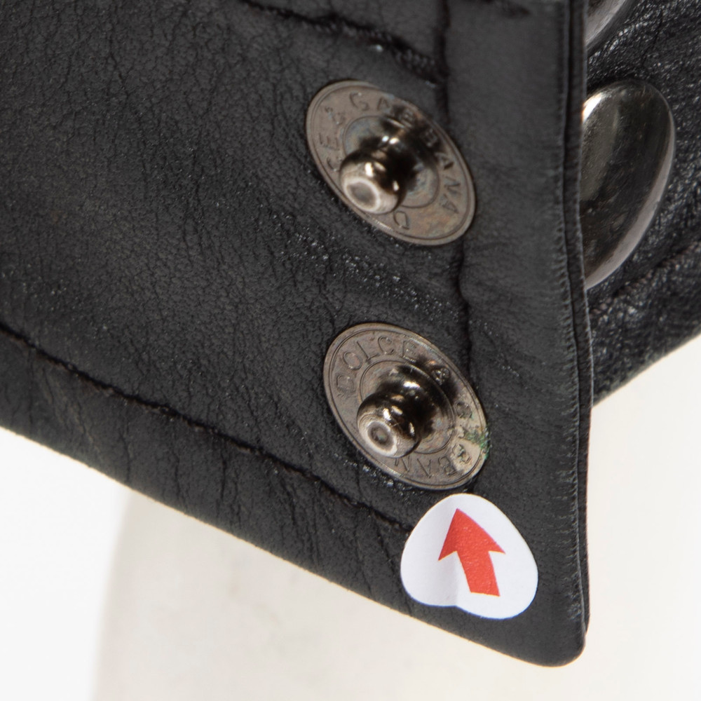 Dolce & Gabbana Black Leather Shirt Jacket
