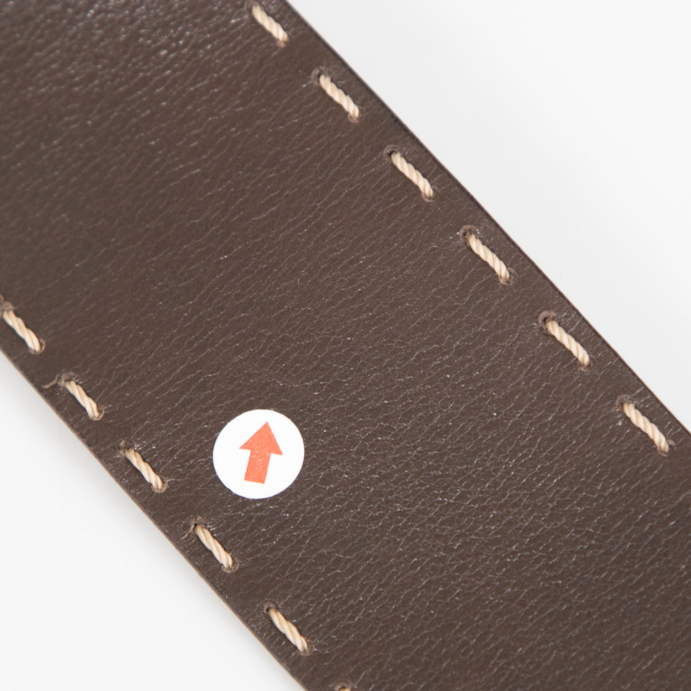 Céline Brown Leather Floral Embossed Belt