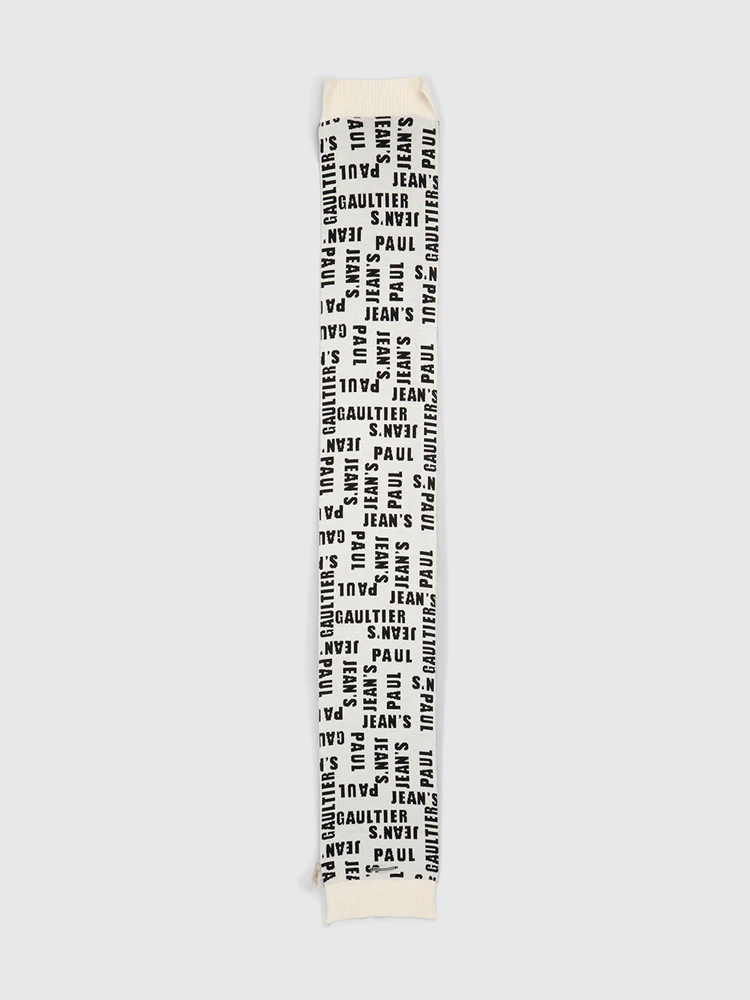 Jean Paul Gaultier Jean's Paul Gaultier Black & White Wool Logo Scarf