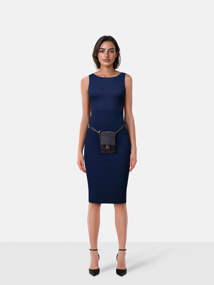 Prada Navy Nylon Convertible Bag
