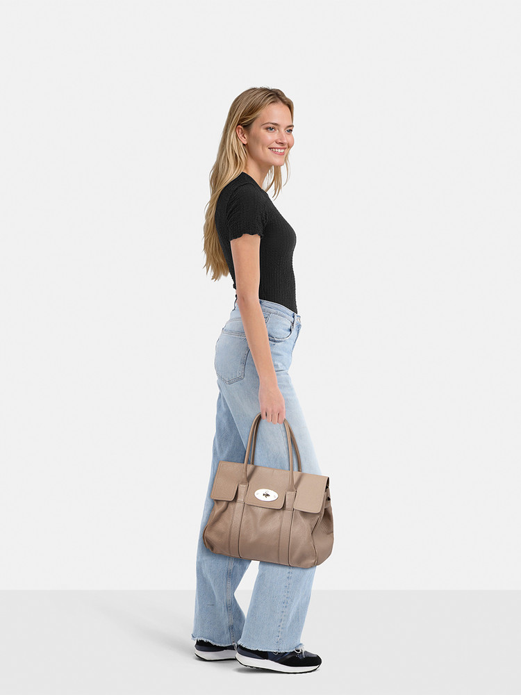 Mulberry Taupe Leather Bayswater Tote Bag