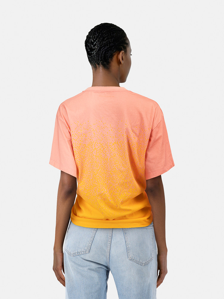 Paco Rabanne Ombré Pink & Orange Cropped Top