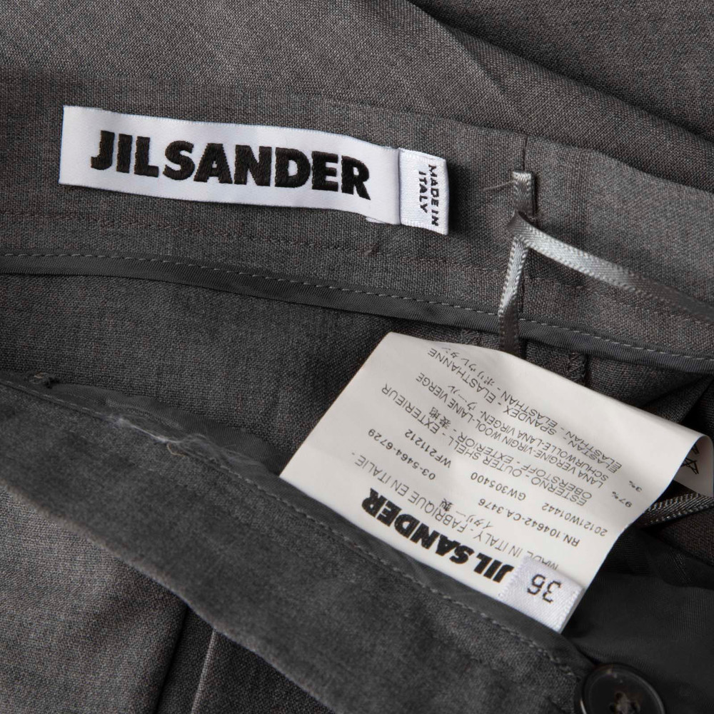 Jil Sander Grey Wool Slim Trousers