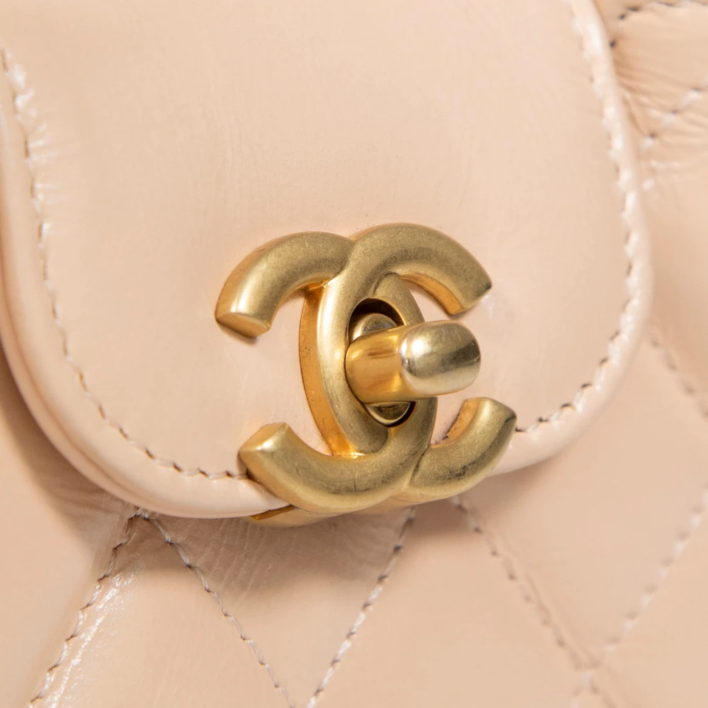 Chanel FW23 Beige Calfskin Nano Kelly Re-Edition