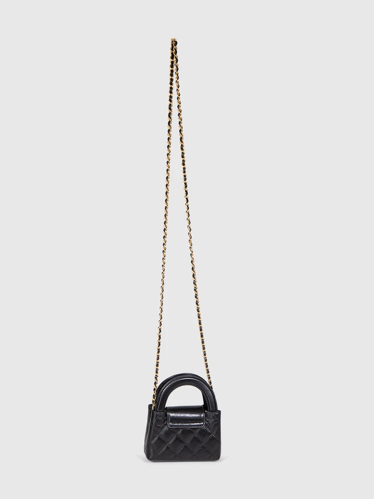 Chanel FW23 Black Calfskin Nano Kelly Re-Edition