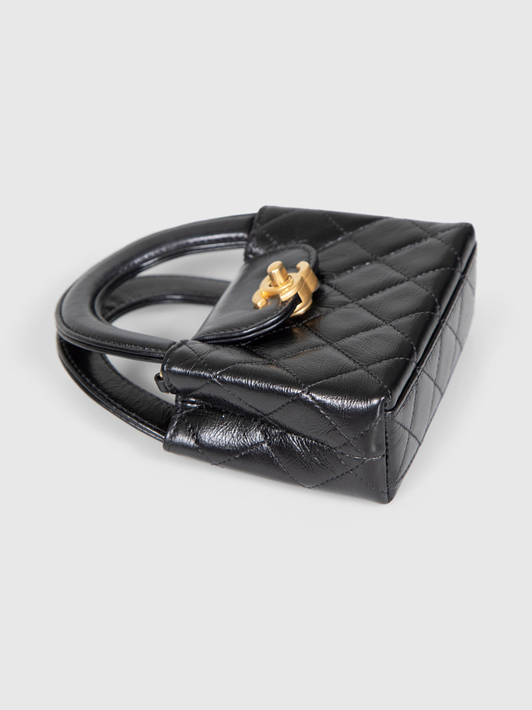 Chanel FW23 Black Calfskin Nano Kelly Re-Edition