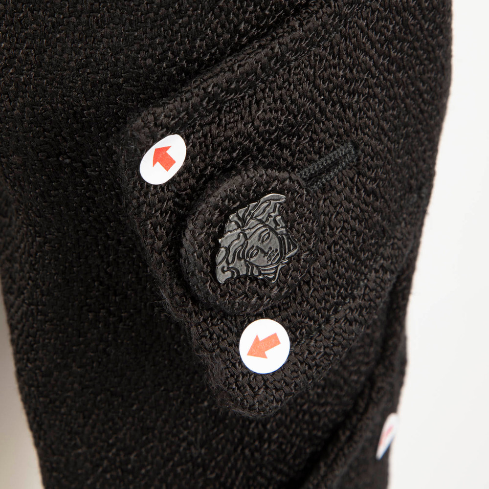 Versace Black Cropped Double Breasted Jacket