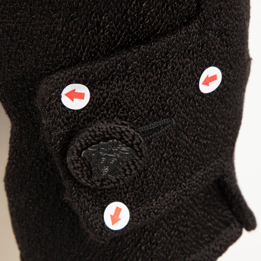 Versace Black Cropped Double Breasted Jacket