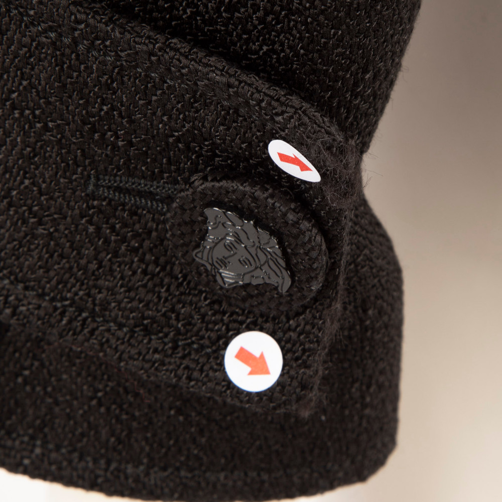 Versace Black Cropped Double Breasted Jacket