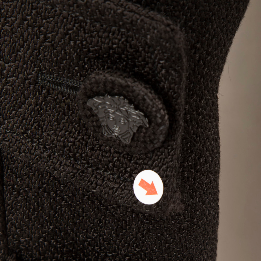 Versace Black Cropped Double Breasted Jacket