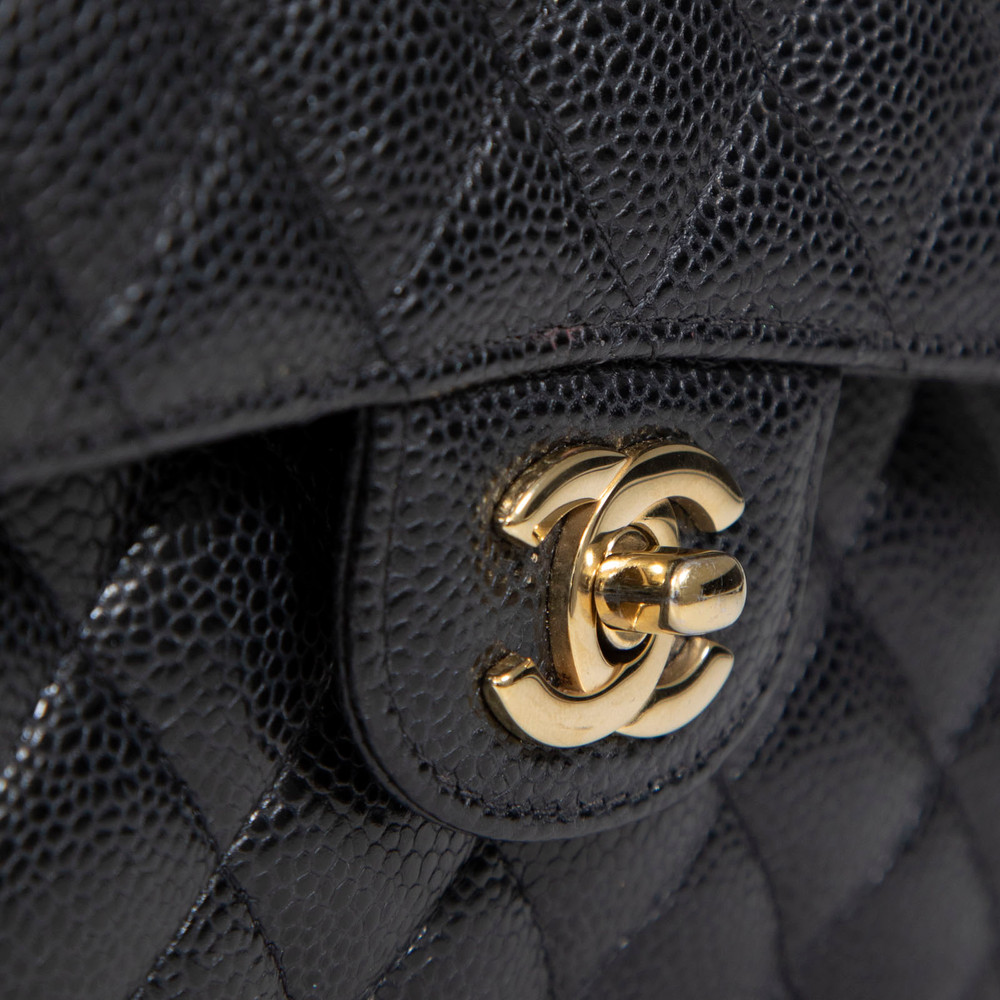 Chanel Black Caviar Classic Small Double Flap Bag