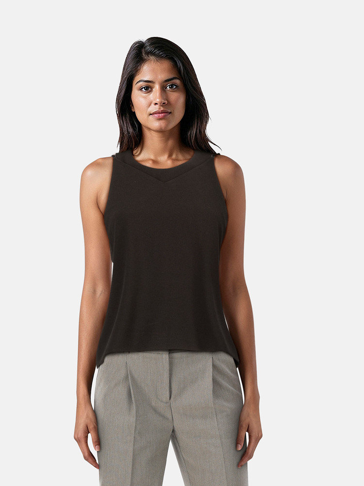 Alexander Wang Black Layered Detail Tank Top