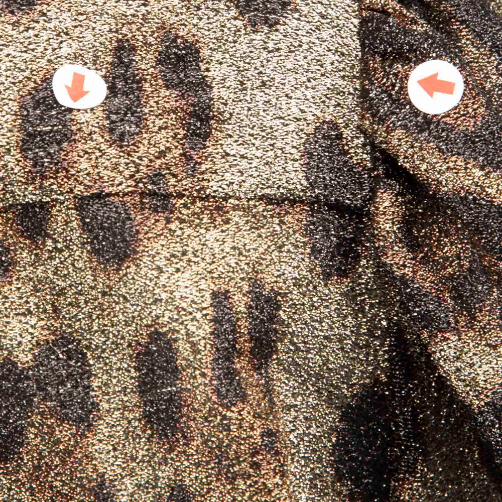 Dolce & Gabbana Metallic Leopard Print Blouse