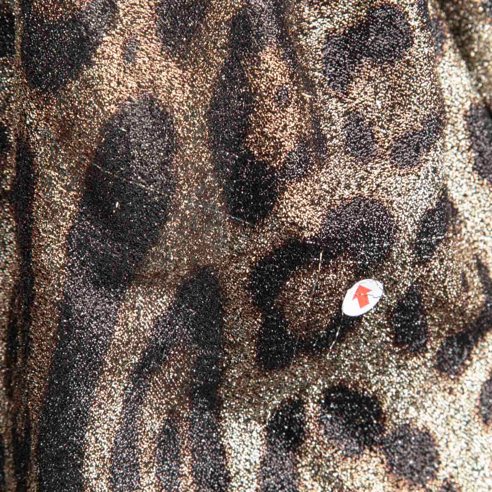 Dolce & Gabbana Metallic Leopard Print Blouse