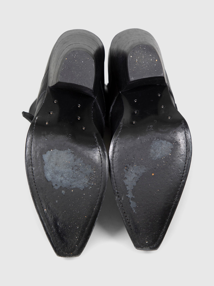 Céline Black Leather Pointed Toe Berlin Boots