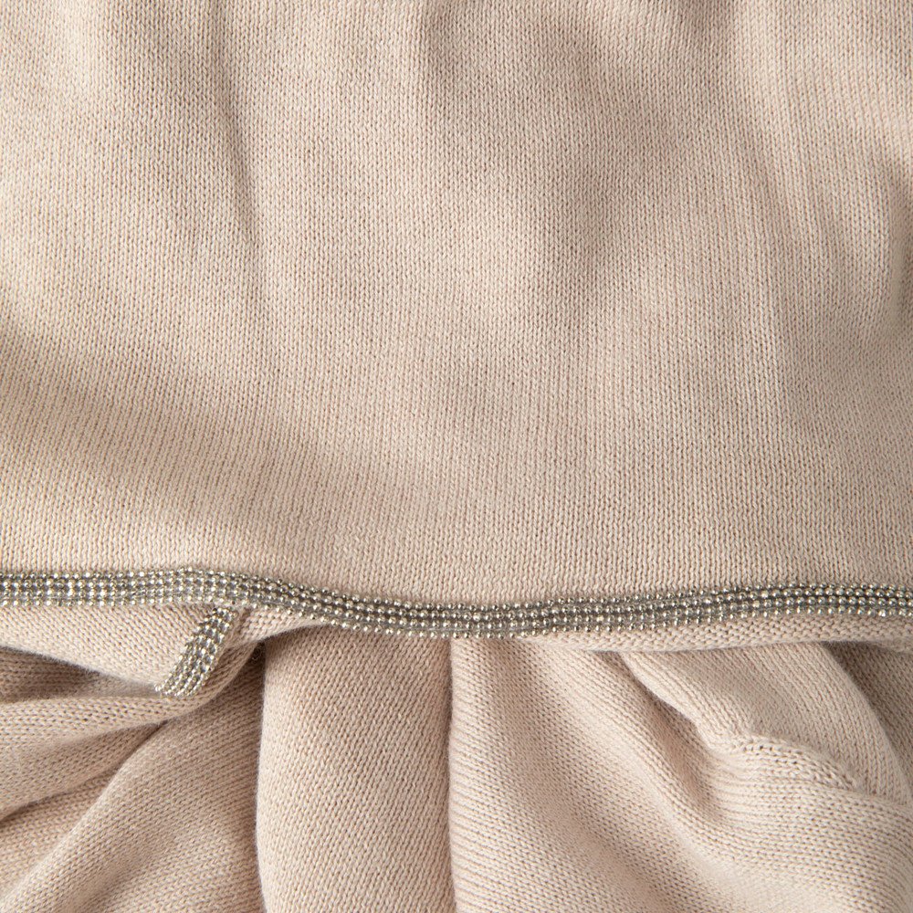 Fabiana Filippi Beige Embellished Hem Top