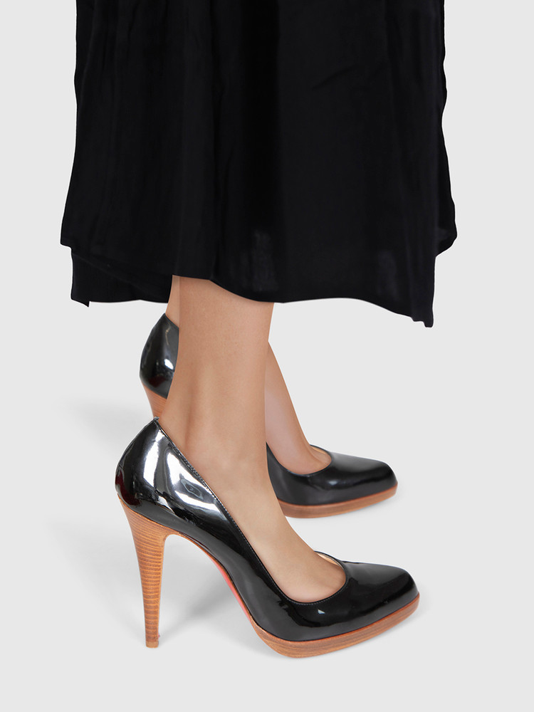 Christian Louboutin Black Patent Leather Pumps