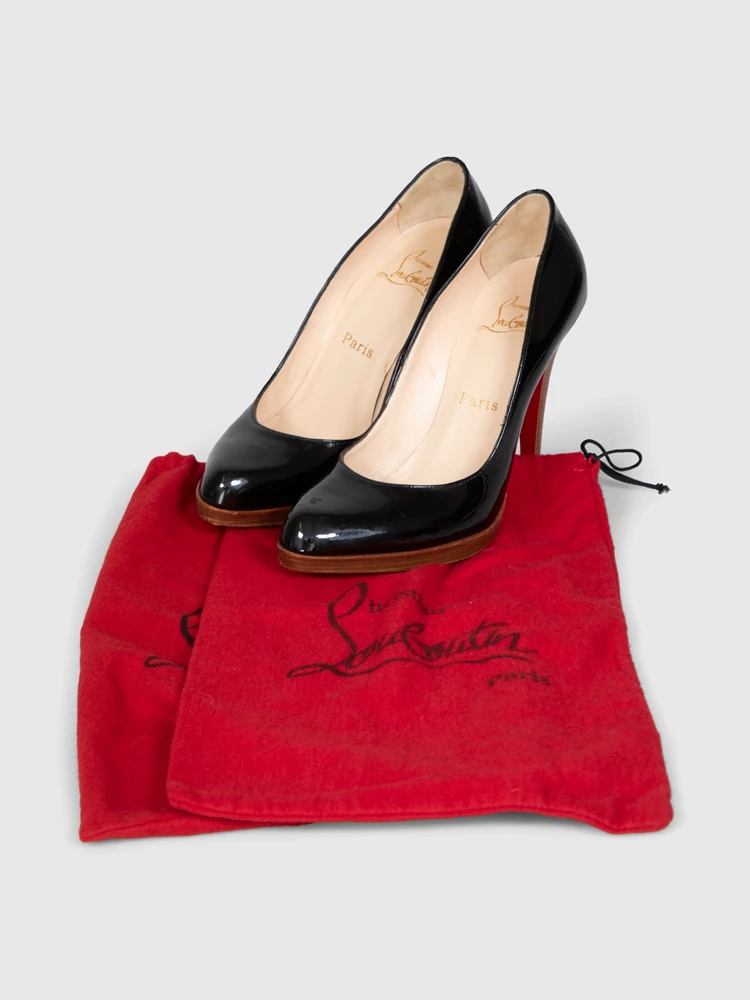 Christian Louboutin Black Patent Leather Pumps