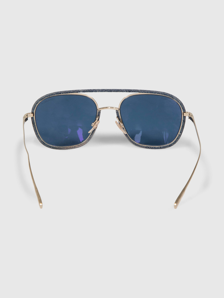 Chanel Blue Aviator Denim Sunglasses