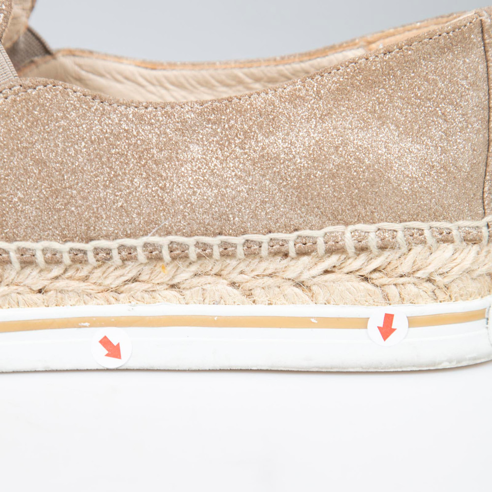 Jimmy Choo Brown Metallic Suede Espadrilles