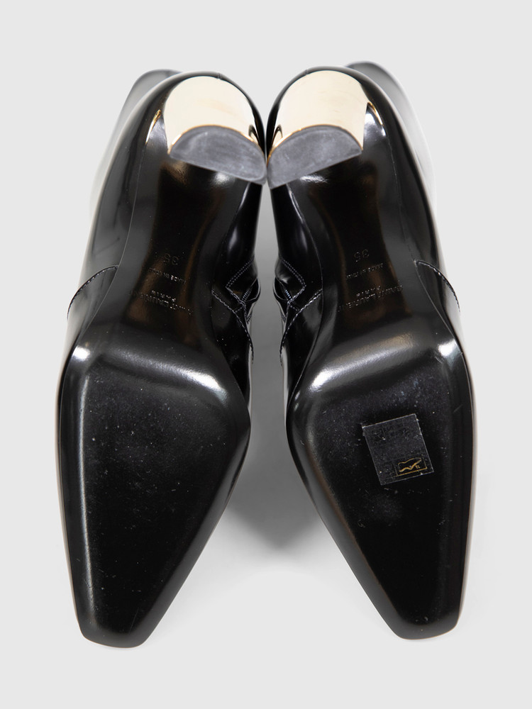 Saint Laurent Black Auteuil 105 Heeled Boots