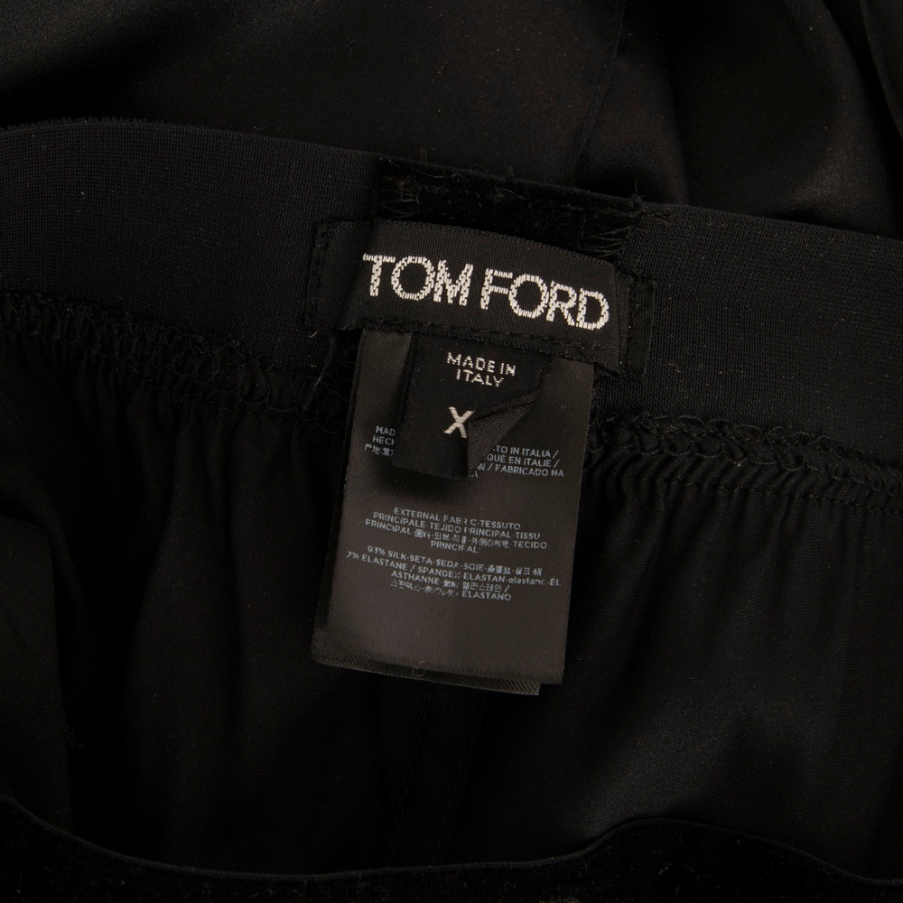 Tom Ford Black Logo Waistband Trousers