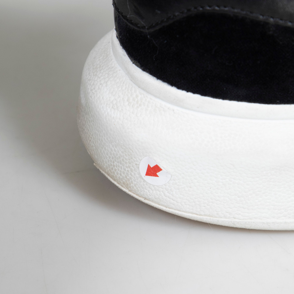 Alexander McQueen Black Velvet Oversized Trainers