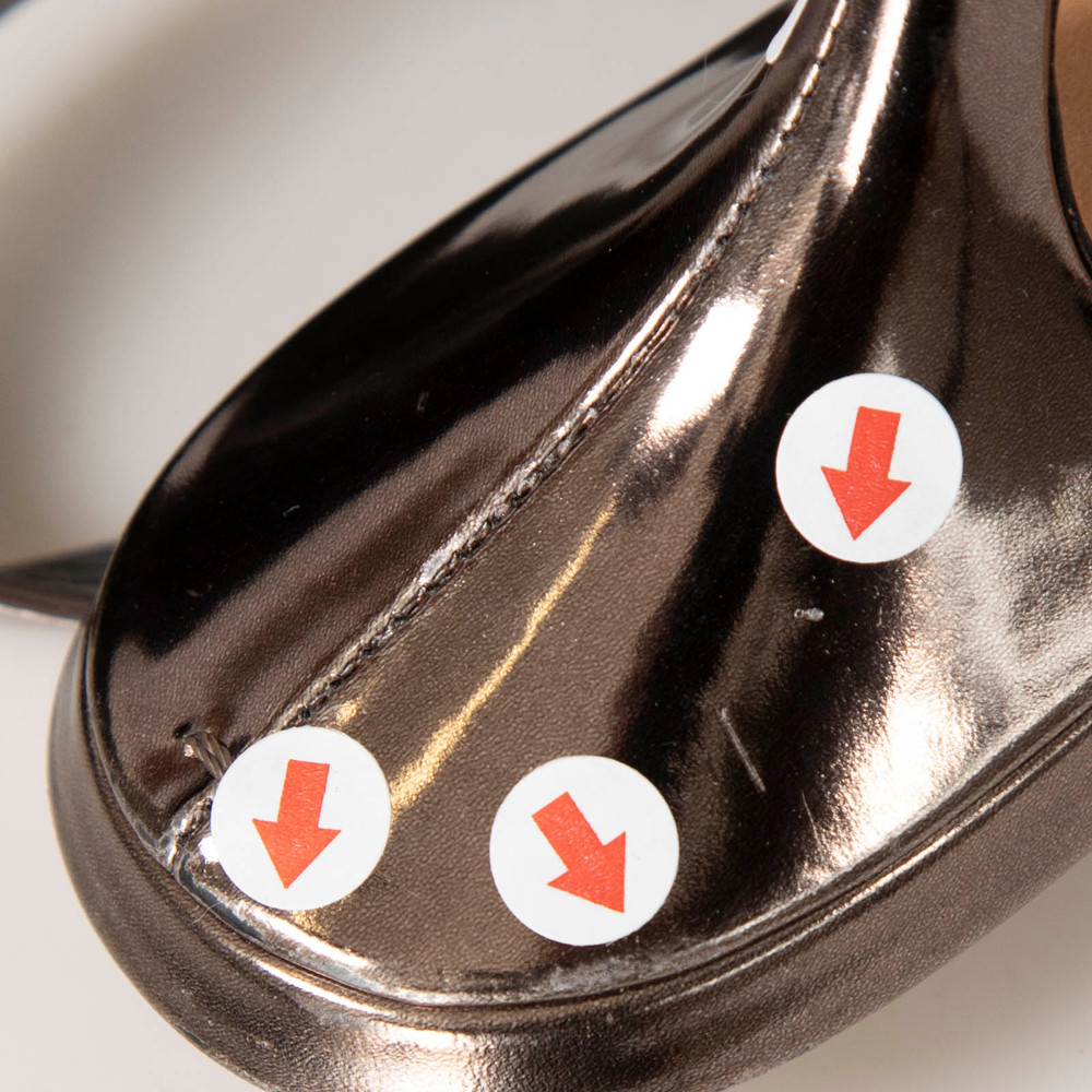 Dior Silver Metallic Leather Slingback Heels