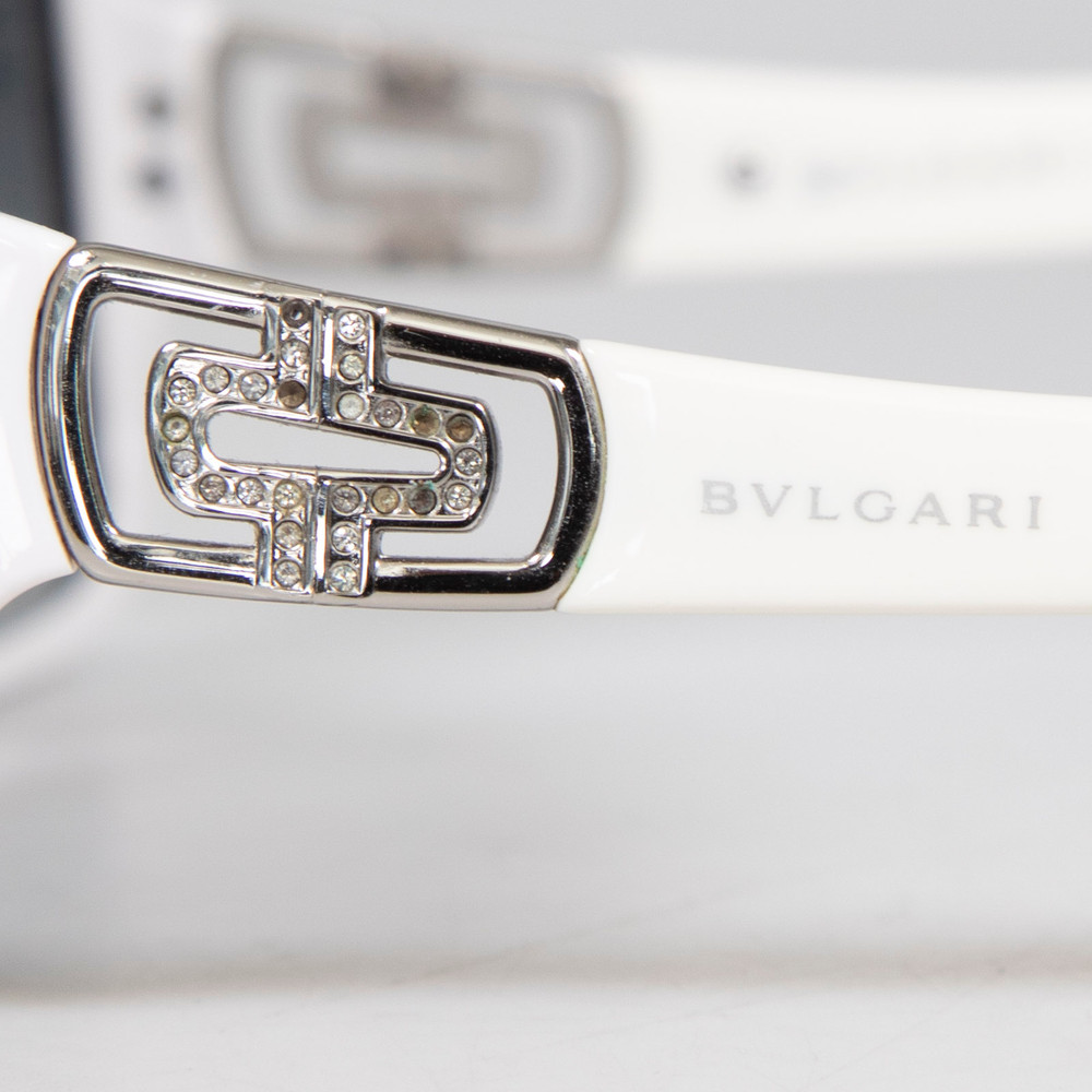 Bvlgari Navy & White Rectangle Sunglasses