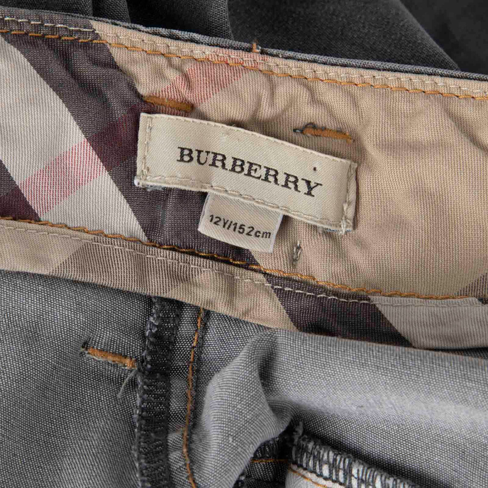 Burberry Grey Lightweight Denim Belted Jeans