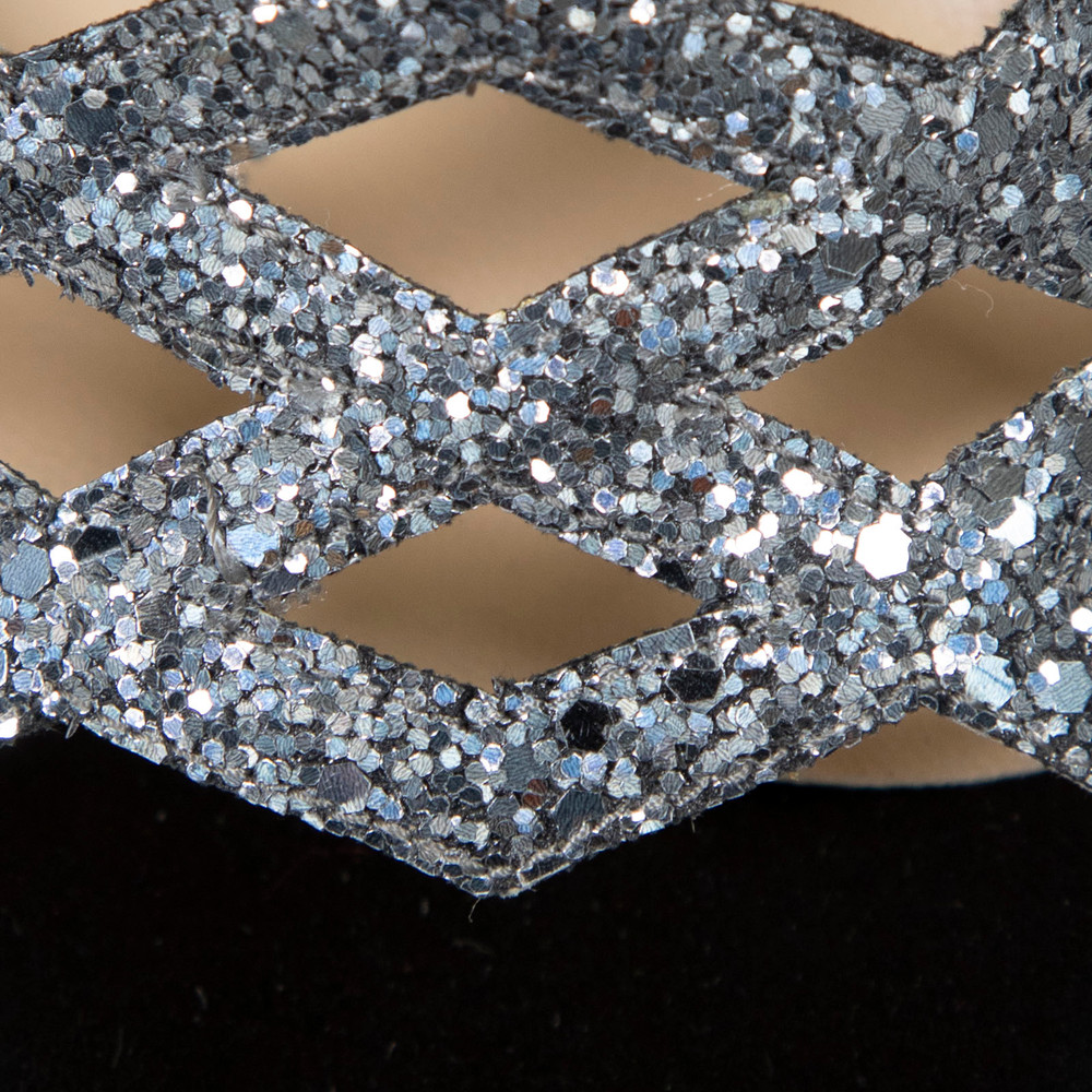 Nicholas Kirkwood Black & Silver Glitter Heels
