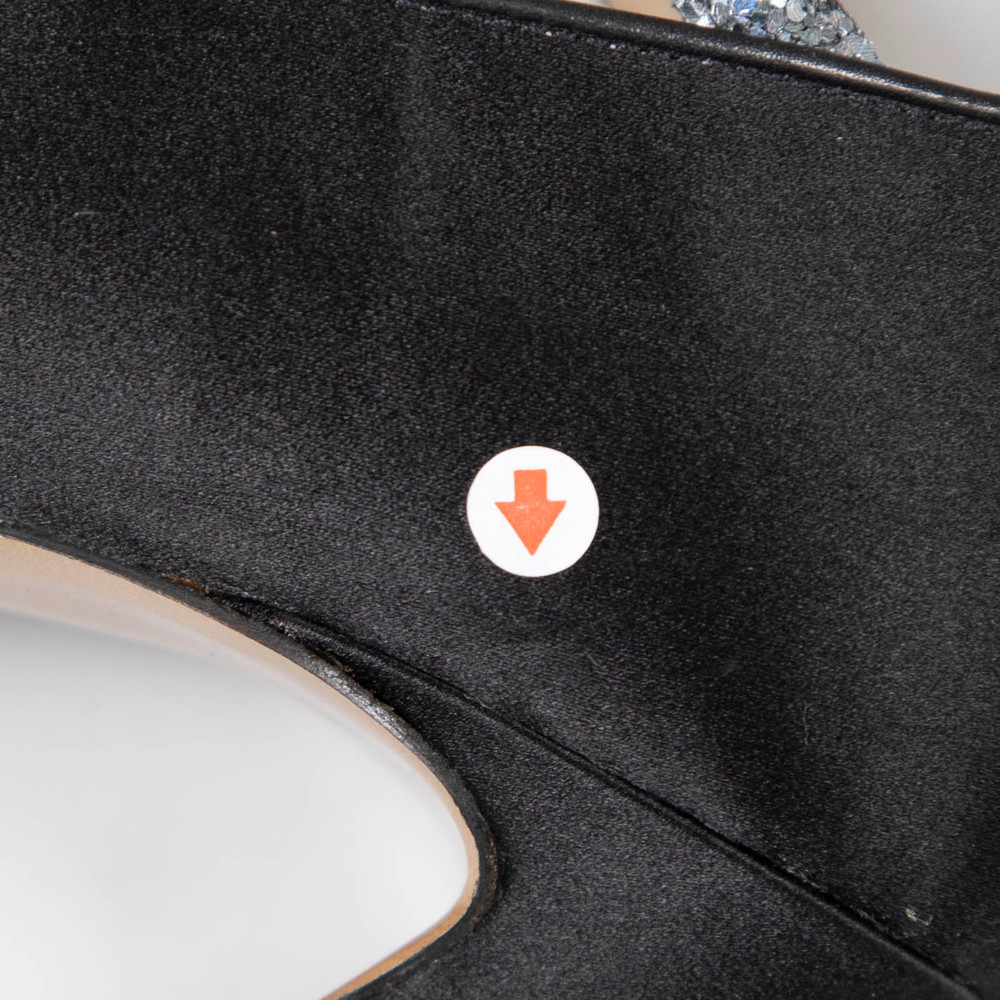 Nicholas Kirkwood Black & Silver Glitter Heels