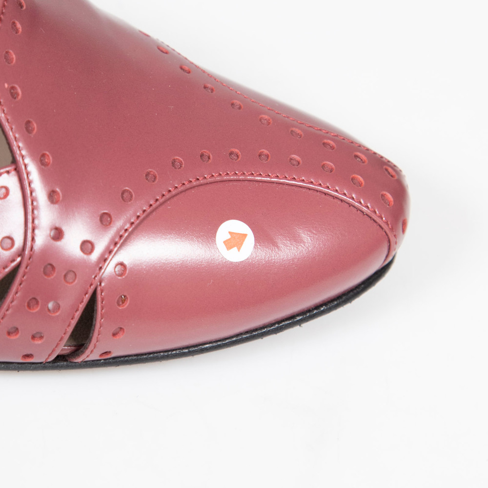 Bottega Veneta Burgundy Leather Slingback Heels