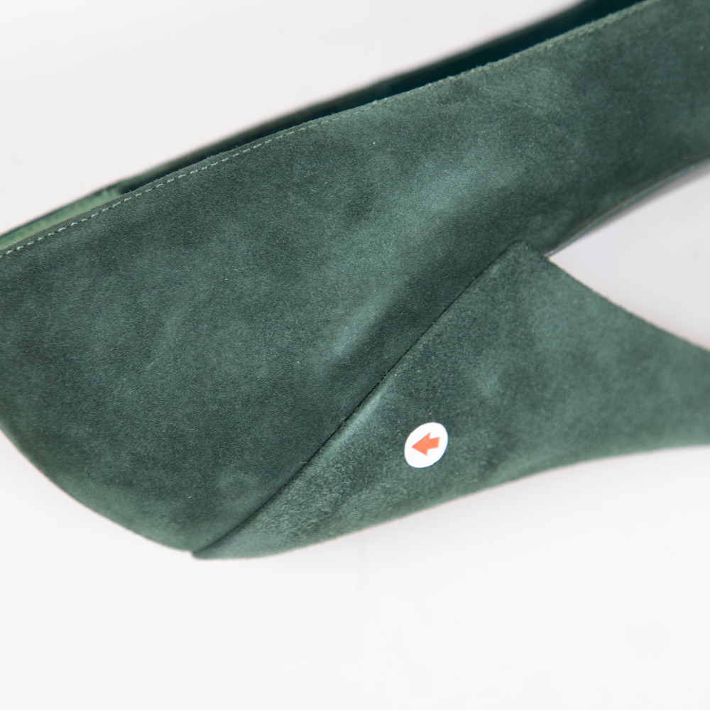 Saint Laurent Green Suede Platform Pumps