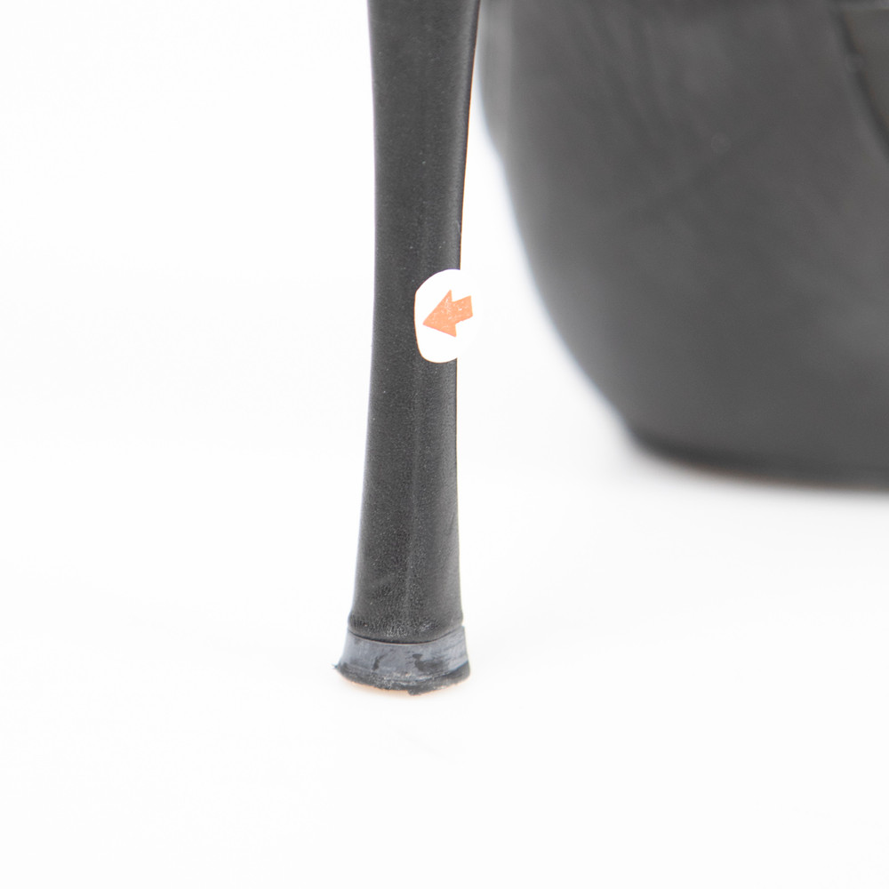 Lanvin Black Leather Cutout Ankle Boots