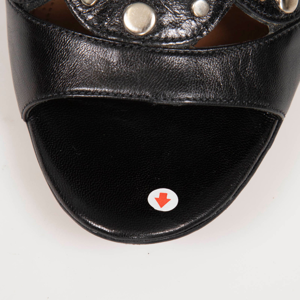 Alaïa Black Leather Cut Out Studded Heels